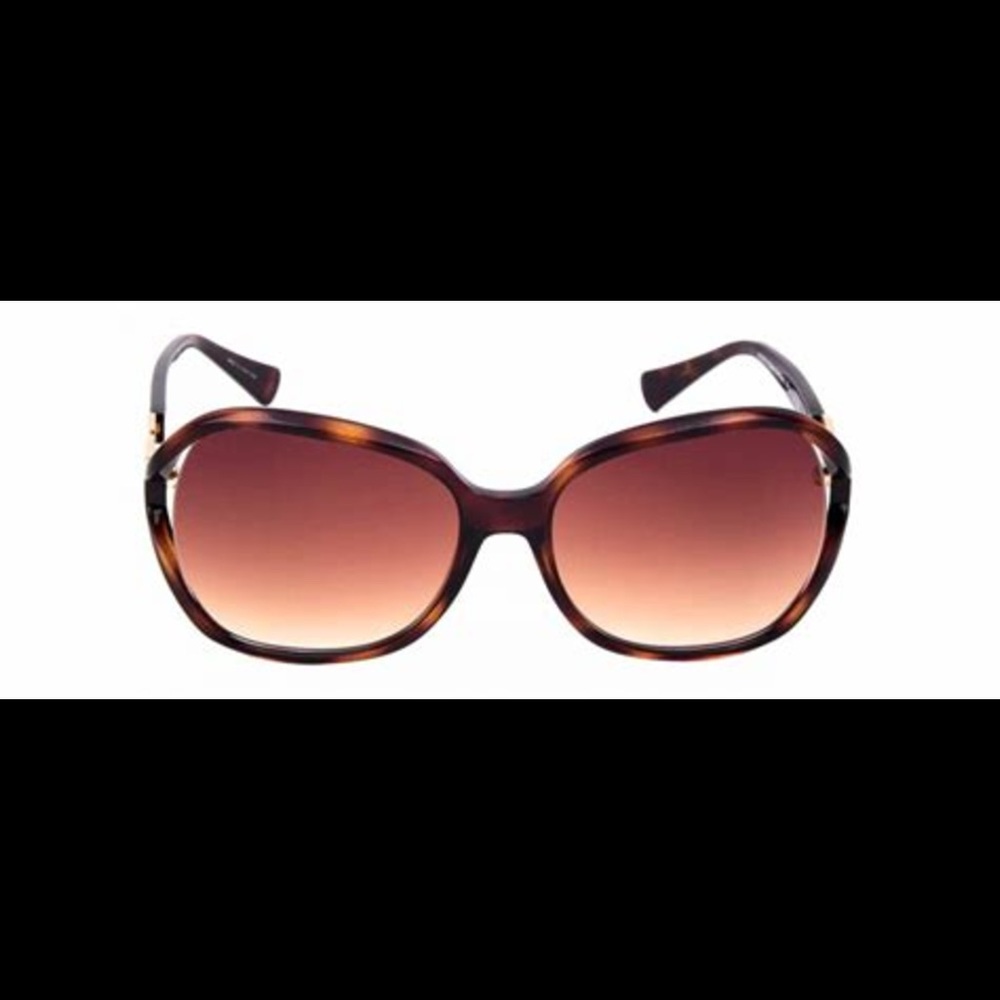 New w/Tag Coach Tortoise Kissing C Square Sunglasses with Case Below $195 Retail